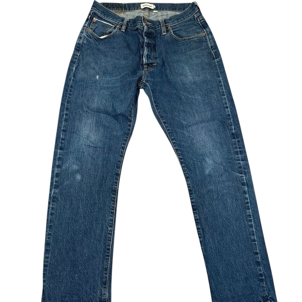 Taylor Stitch Slim Fit Mens Blue Denim Jeans Button Fly Size 34X29 Selvedge - Picture 7 of 9